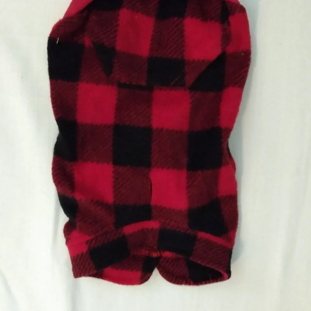 Plaid Dog Sweater - Red and Black
